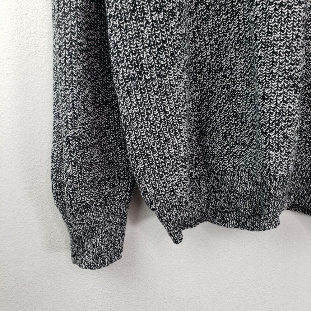 BCBGMaxAzria Sweater Woman Size L Black Combo Long Sleeve V Neck Pulover - Picture 8 of 11